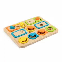 Cat treat puzzle board for food-motivated play